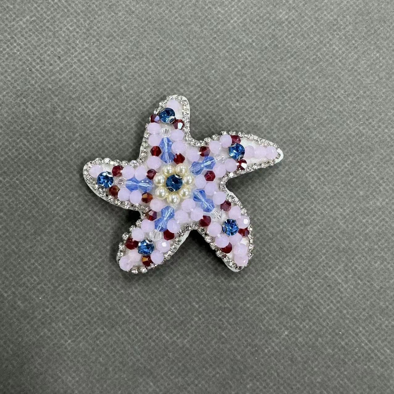 ZSY diy sewing decorative crystal rhinestone patch garment costume dress shoes socks hat embellishment diamond starfish patches