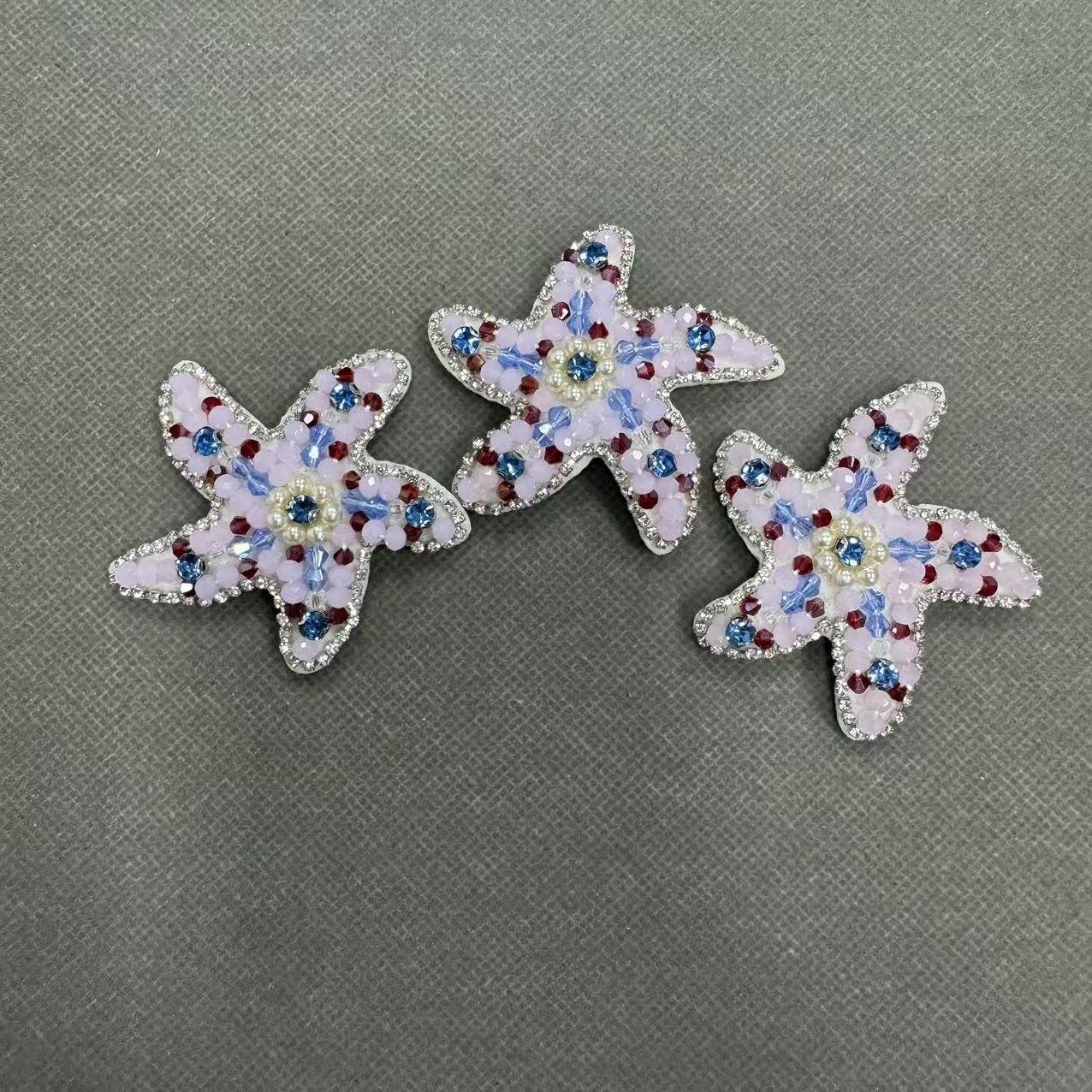 ZSY diy sewing decorative crystal rhinestone patch garment costume dress shoes socks hat embellishment diamond starfish patches