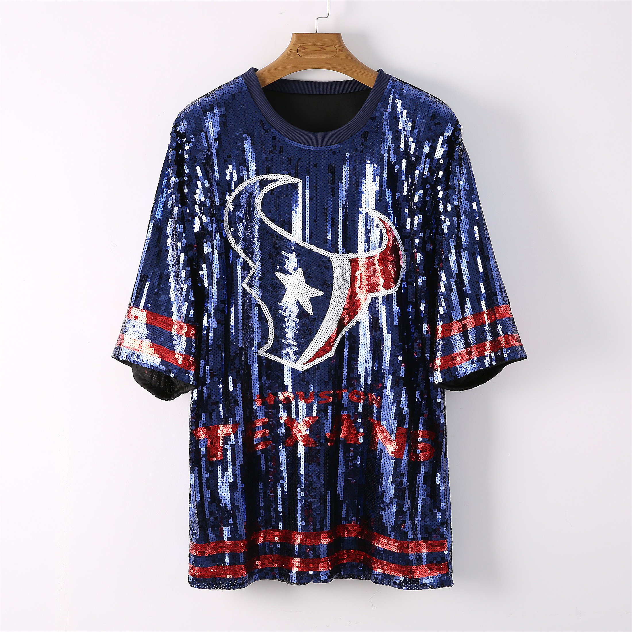 New Fashion houston texans birthday party supplies texans rhinestone top crewneck dress