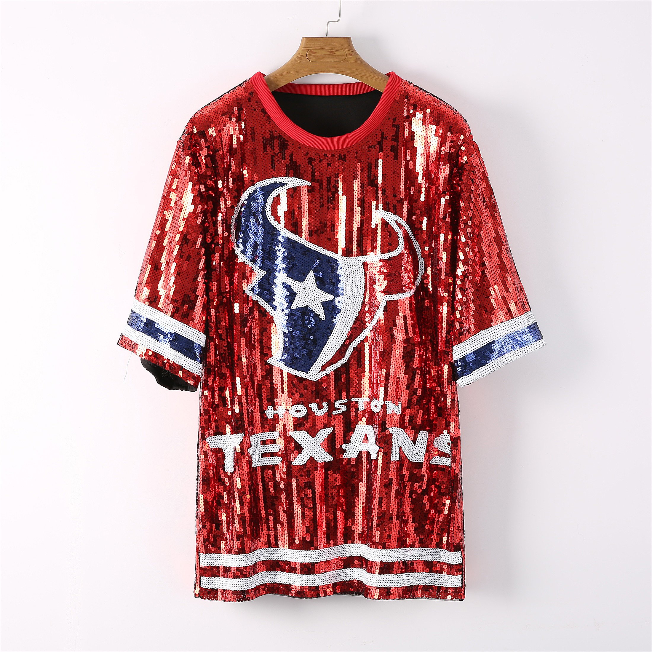New Fashion houston texans birthday party supplies texans rhinestone top crewneck dress