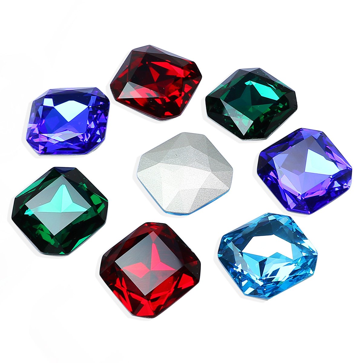 Square Octagon fancy Stone Pointback k9 crystal rhinestones wholesale loose crystal beads for jewelry making diy accessories