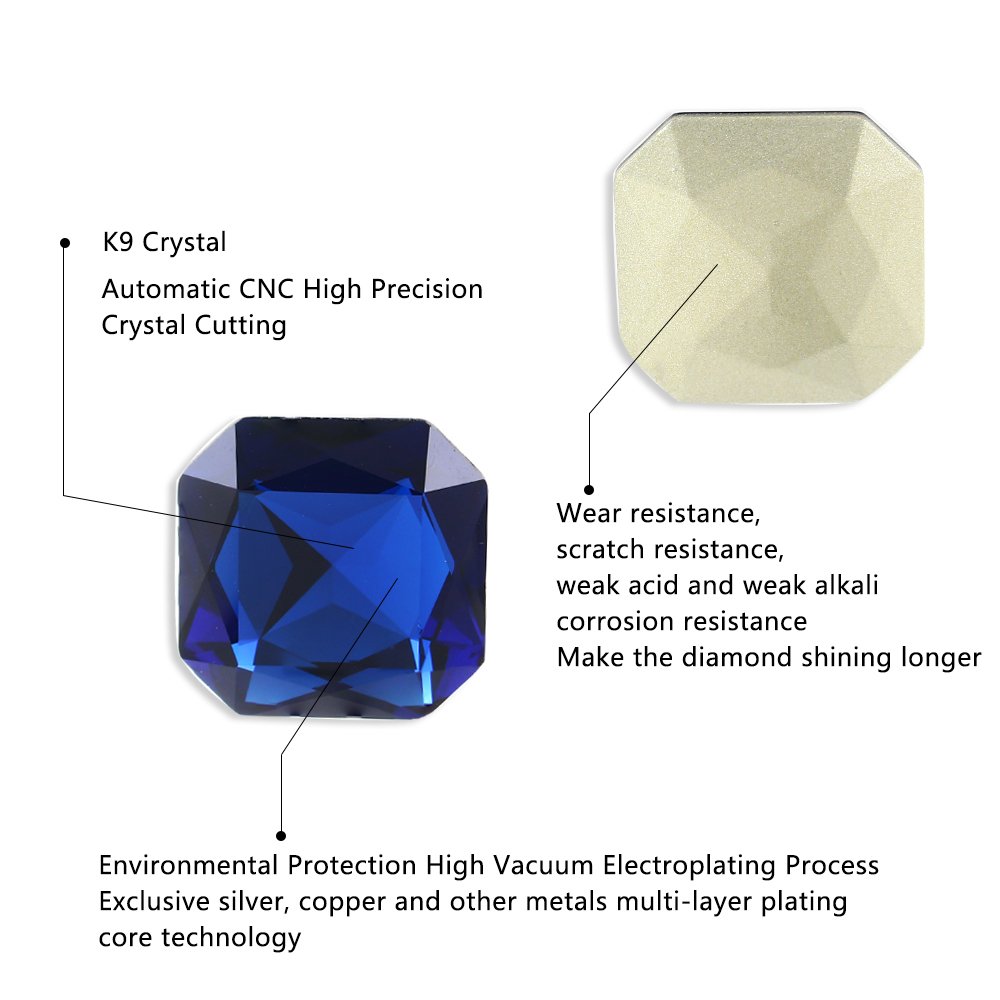 Square Octagon fancy Stone Pointback k9 crystal rhinestones wholesale loose crystal beads for jewelry making diy accessories