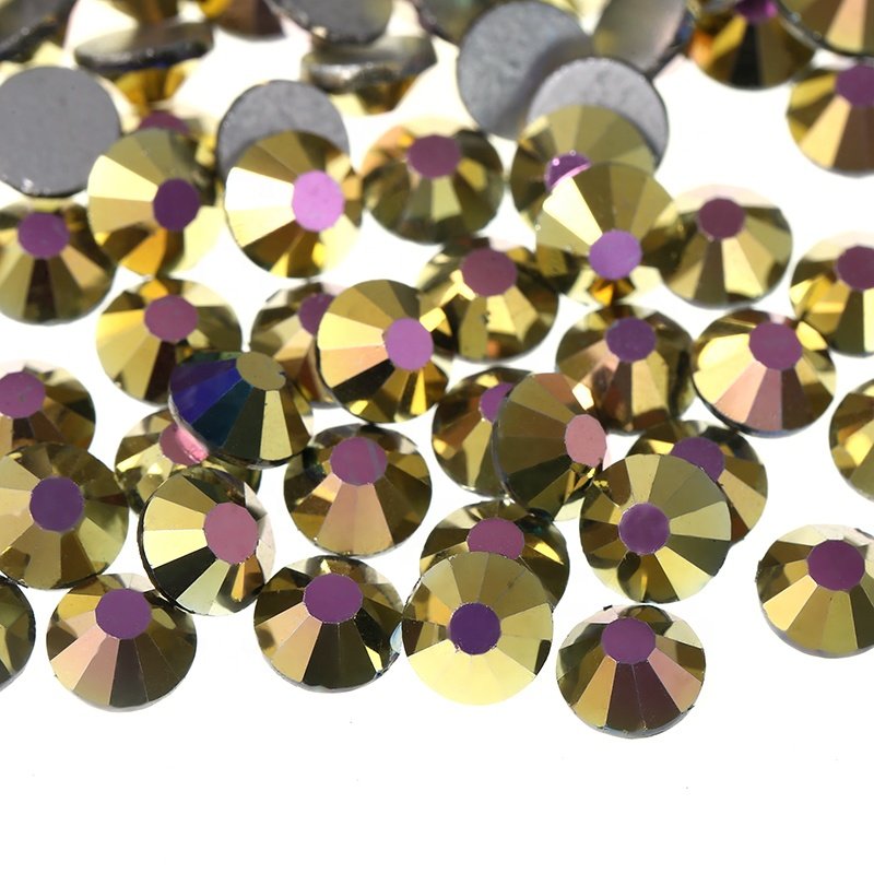 High quality glass rhinestones wholesale non hotfix Crystal AB Glass Rhinestones for tumblers
