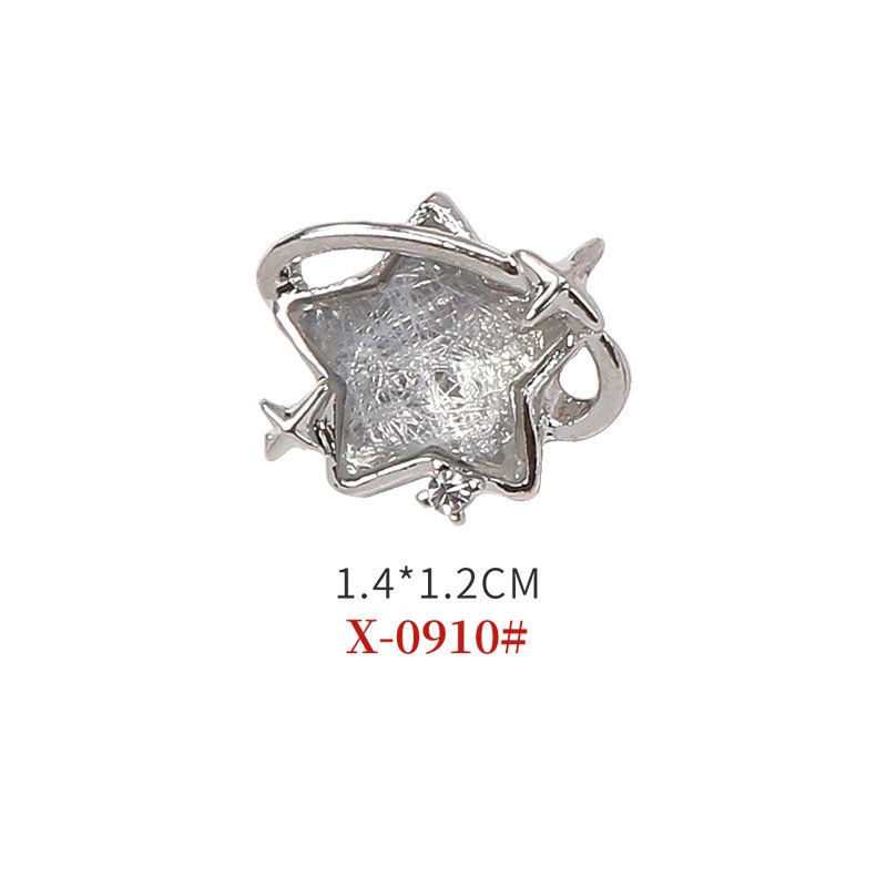 3D Love Heart Butterfly Star Flower Zircon Crystals Metal Alloy Rhinestones Jewelry Nail Art Decorations Charms