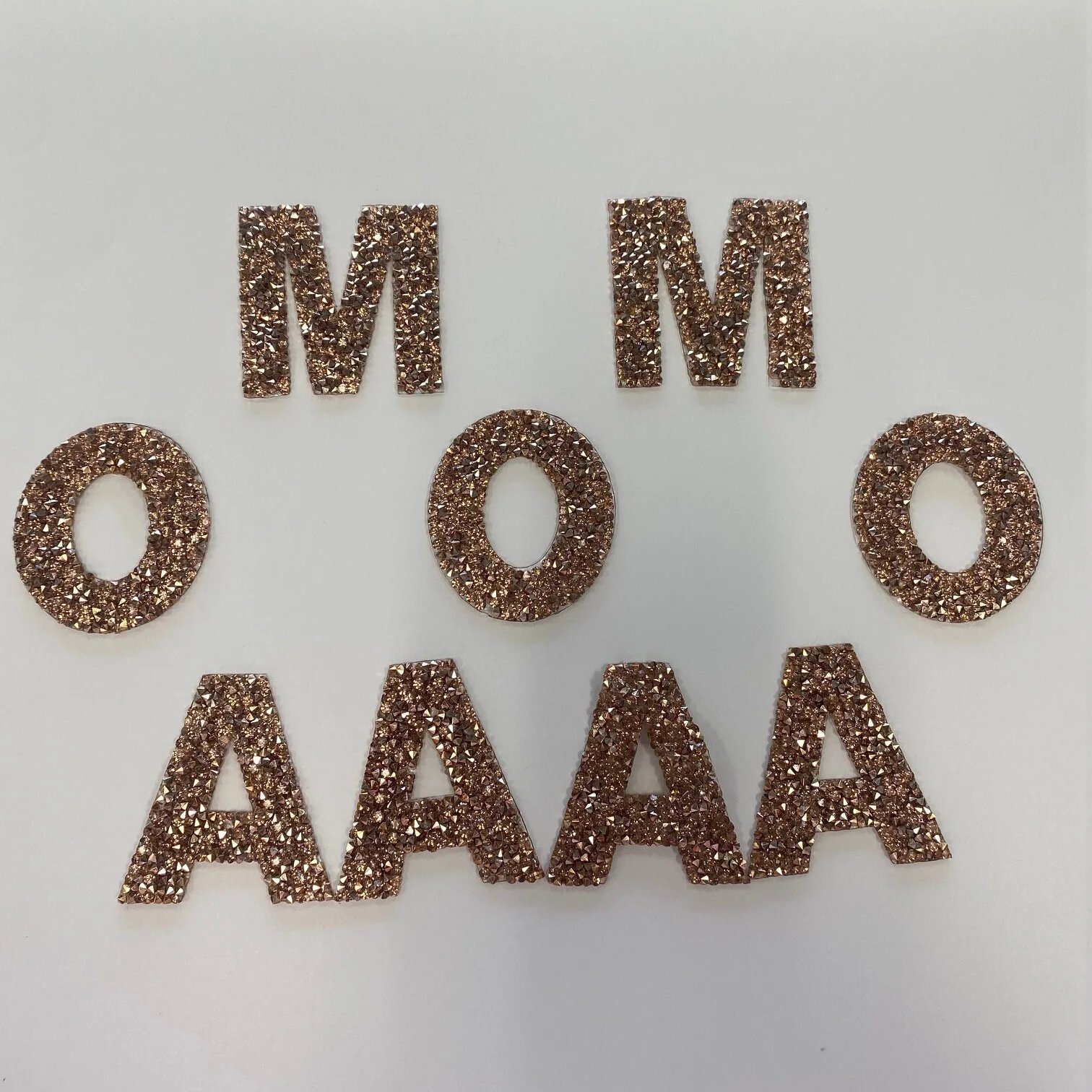 gold hotfix rhinestone letters, Full Alphabet A-Z rhinestone patch with adhesive, Mesh Bling Letters