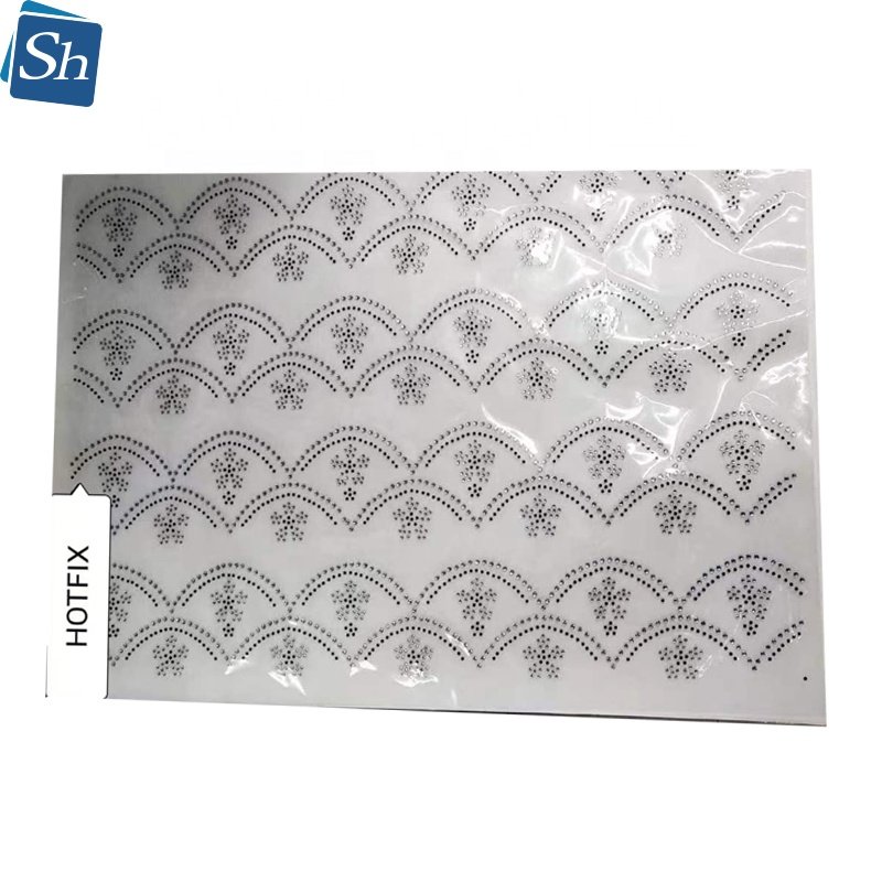Bling Custom Factory Price Hijab Muslim Women Scarf Rhinestone Transfer Hotfix Iron On Design For Women Scarf