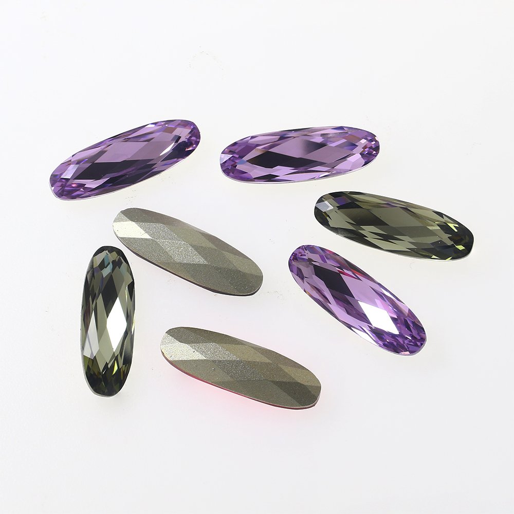 Dongzhou Long Oval glass rhinestones K9 crystal fancy stone wholesale crystal beads For Jewelry garment diy accessories