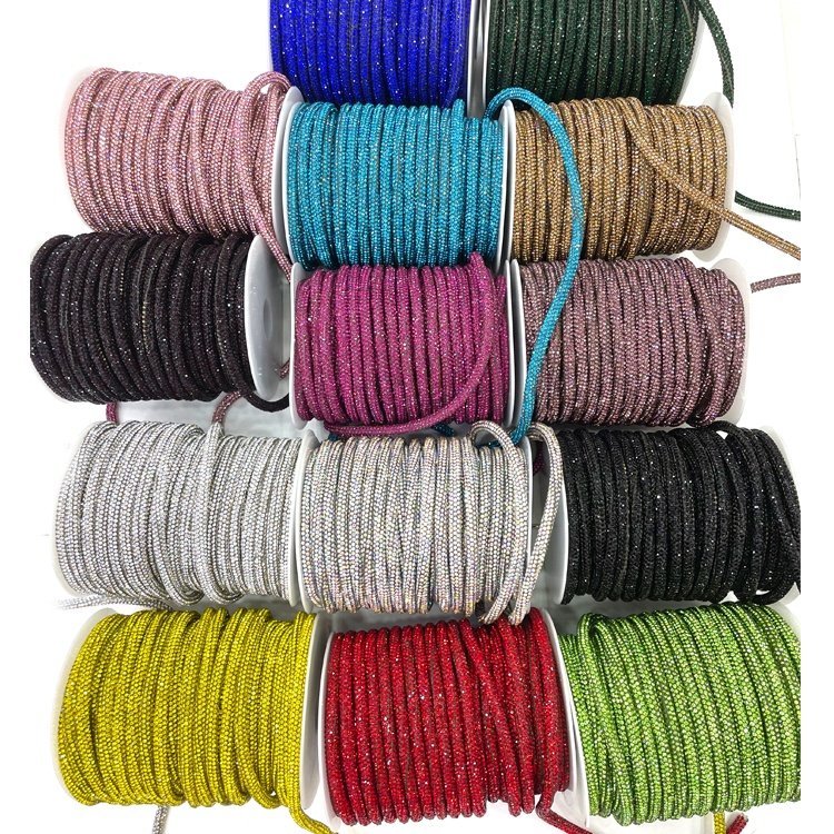 S582 High quality bling rhinestone hoodie strings stretchy crystal rope accessories