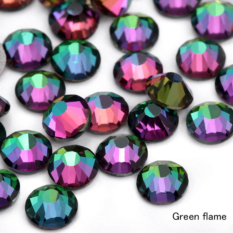 Wholesale Bulk Packing Rose Multi Sizes Glass Rhinestone Strass Gem Stones Iron On Crystal Hot Fix Rhinestones