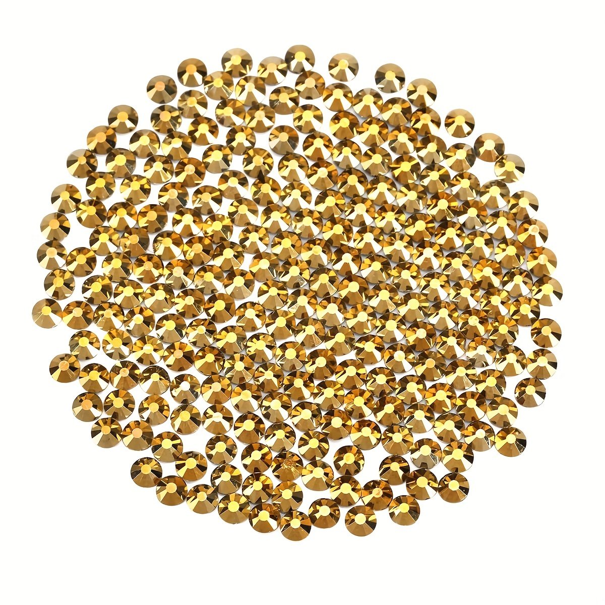 Wholesale Plating Color Gold Crystal Non Hotfix Rhinestones Flat Back Nail Rhinestones Wholesale in Bulk Package