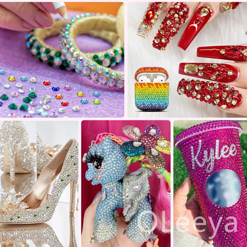 14400pcs Oleeya Factory Hot Selling AB Rhinestones Flatback Crystal Bulk Rhinestone Glass For Garment