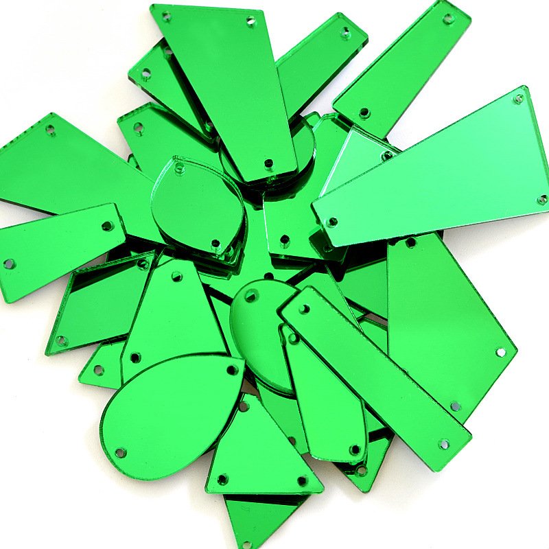 Applique Sewing Rhinestones Resin Acrylic Mirror Sew On Stones For Clothing Decoration