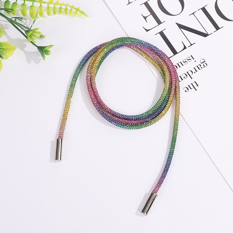 Wholesale Rhinestone Trimming Chain Diamond Iron Tube Crystal Cord Jewelry Decoration For Hoodies