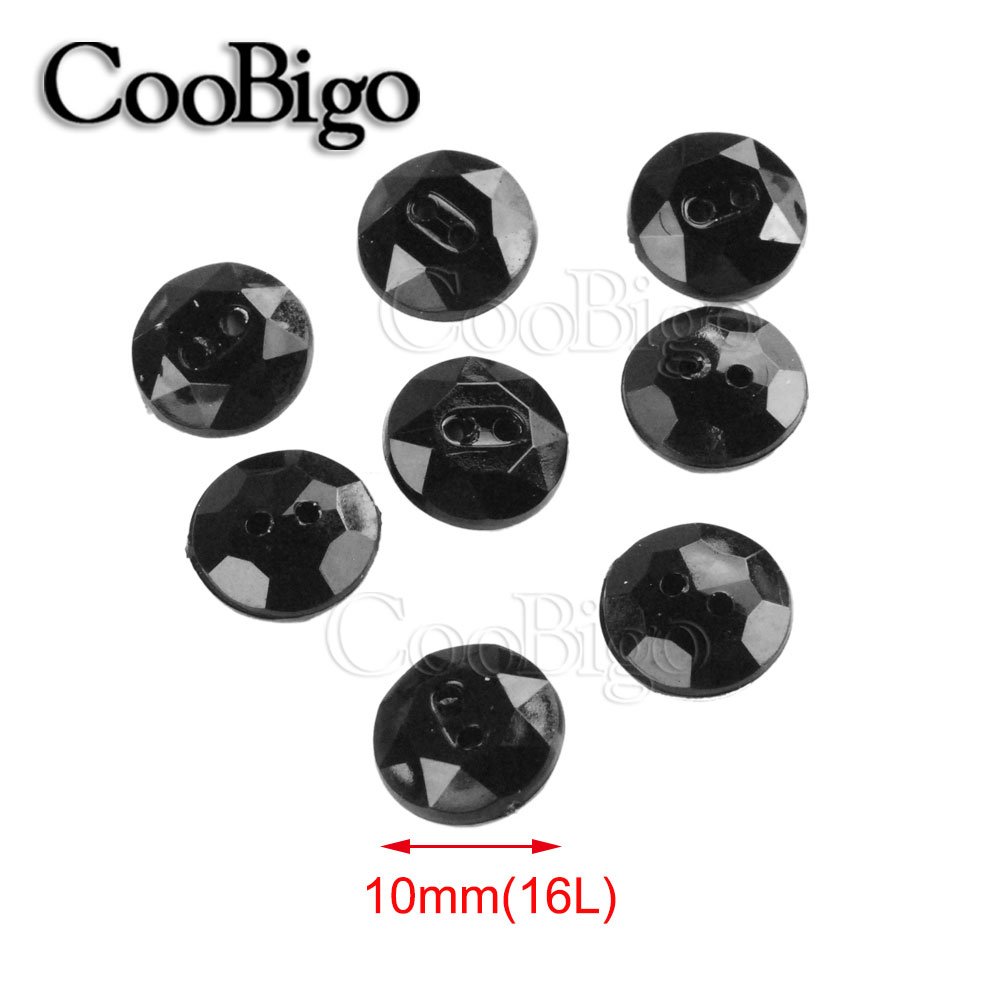 3000pcs Acrylic Rhinestone Buttons Decor Button DIY Shoes Bags Clothing Sewing Craft Accessories Black