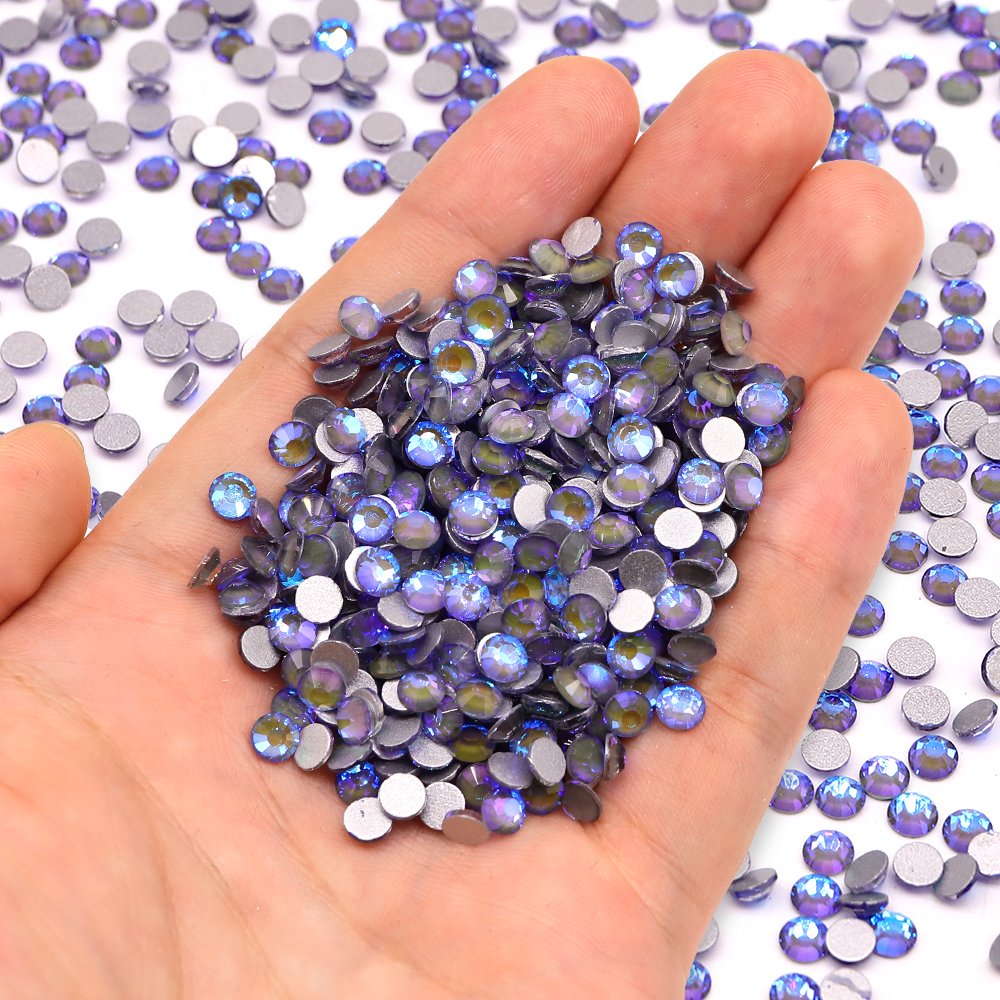 Latest New Colors Luminous ss3-ss50 Wholesale Non Hotfix Cryatl Opal Flat Back Crystal Glass Rhinestones For DIY Gym Clothing