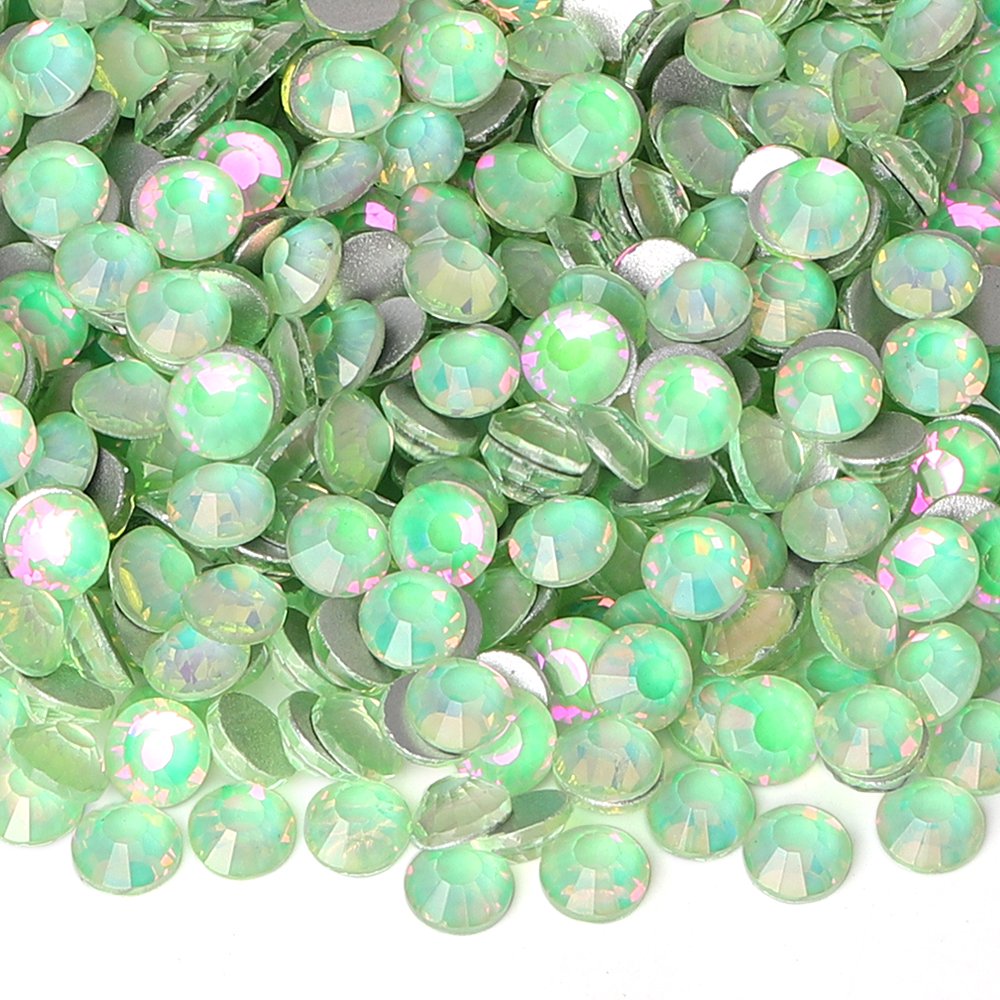 Latest New Colors Luminous ss3-ss50 Wholesale Non Hotfix Cryatl Opal Flat Back Crystal Glass Rhinestones For DIY Gym Clothing