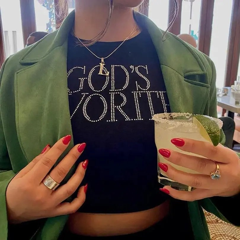 200gsm 94% Cotton 6% Spandex Diamond Crop Top T Shirts Summer Sexy Rhinestone Decoration Women Crop Top T Shirts