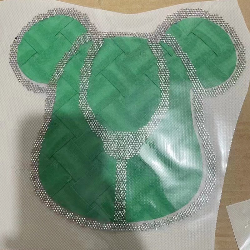 Mix Color Crystal Applique Iron On Rhinestones Transfer Unique t-Shirt Hot Fix Bling Designs