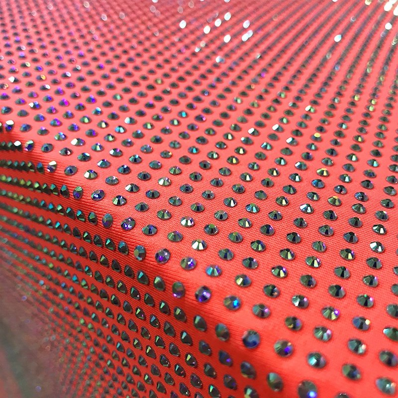 FB002 Hot selling fashion SS10 bling rhinestone covered fabric crystal rhinestone elastic fabric for dress