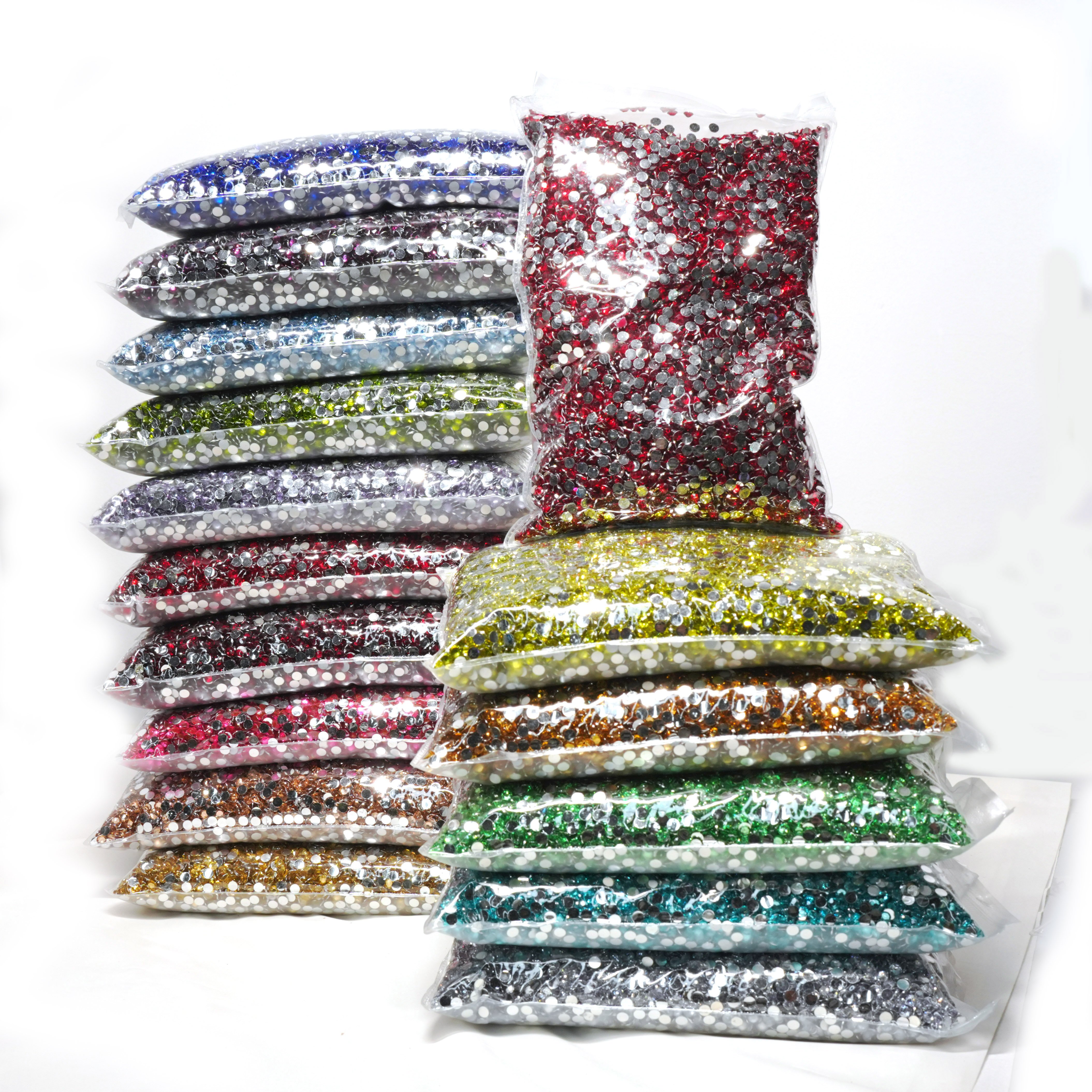 WHATSTONE 2mm-6mm Non Hotfix Luxe Flat Back Resin Rhinestones Bulk For Mobile Phone Case Decoration