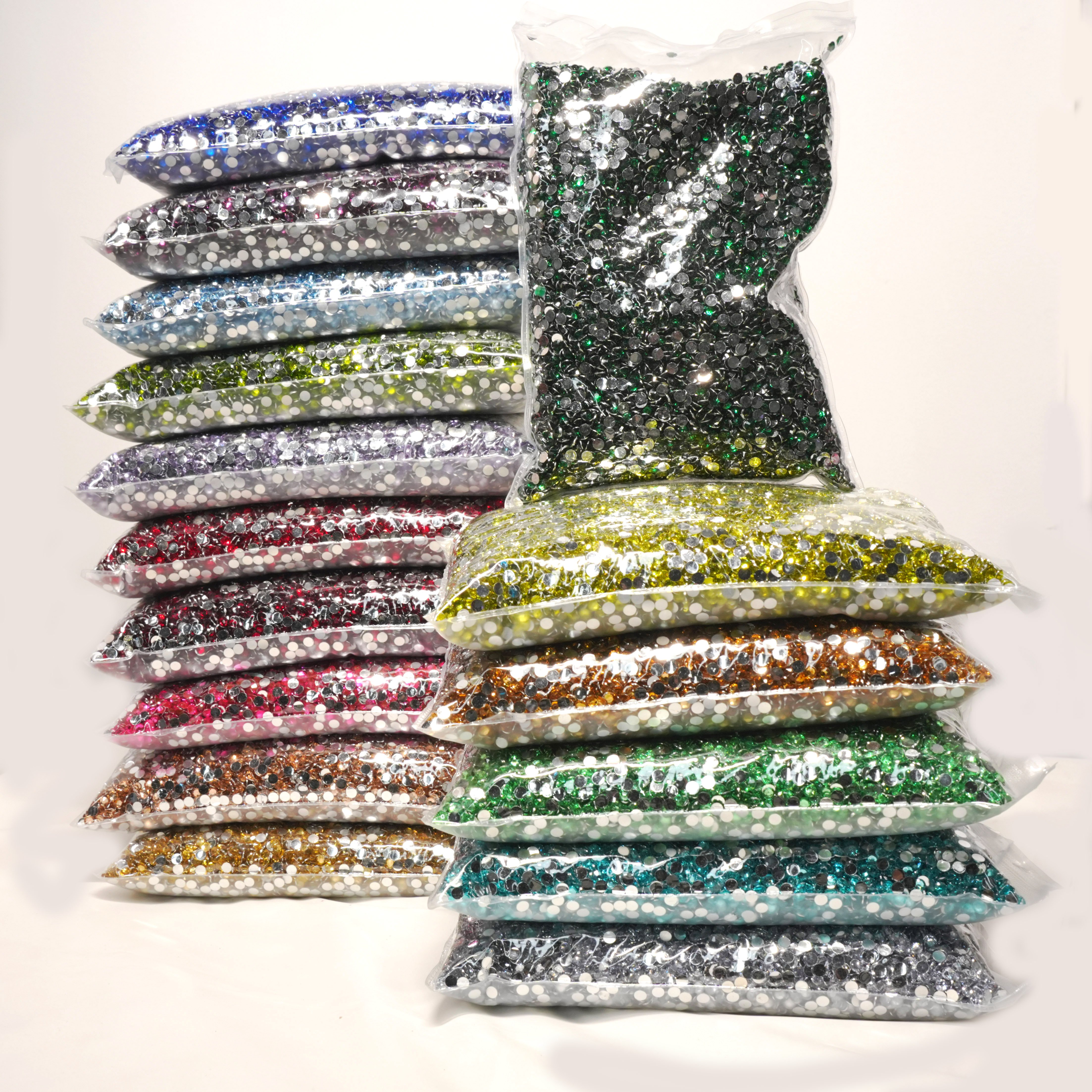 WHATSTONE 2mm-6mm Non Hotfix Luxe Flat Back Resin Rhinestones Bulk For Mobile Phone Case Decoration