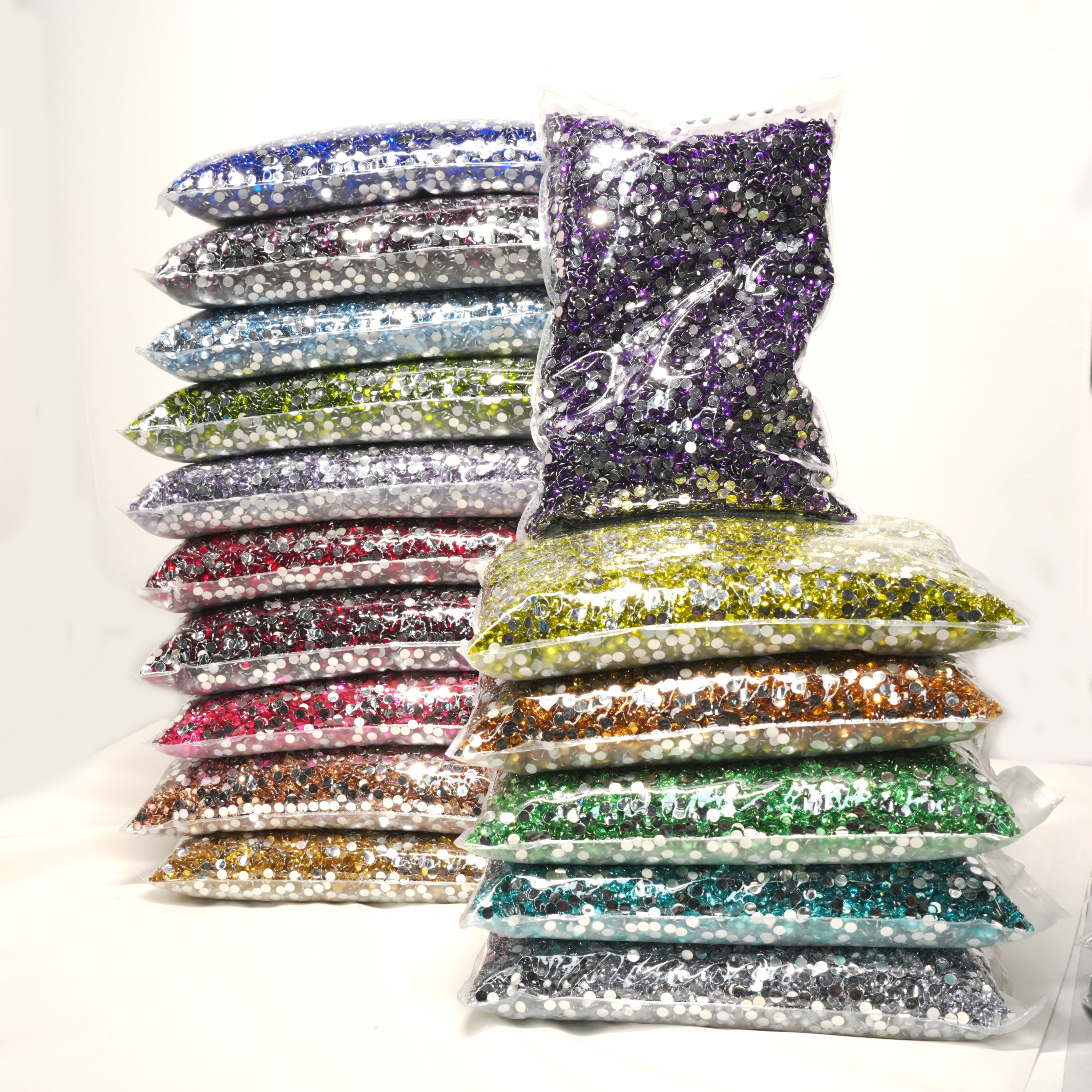 WHATSTONE 2mm-6mm Non Hotfix Luxe Flat Back Resin Rhinestones Bulk For Mobile Phone Case Decoration