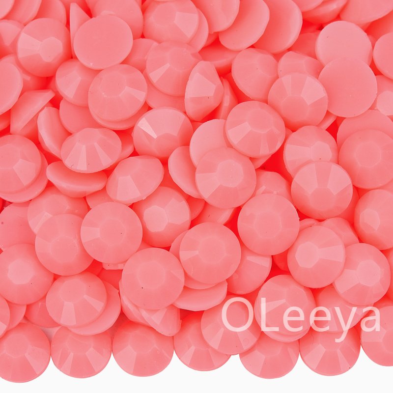Oleeya Bulk Package Macaron Jelly Solid Rhinestones 3mm-5mm Flatback Non Hot Fix Rhinestones Crystal for Bow Decoration