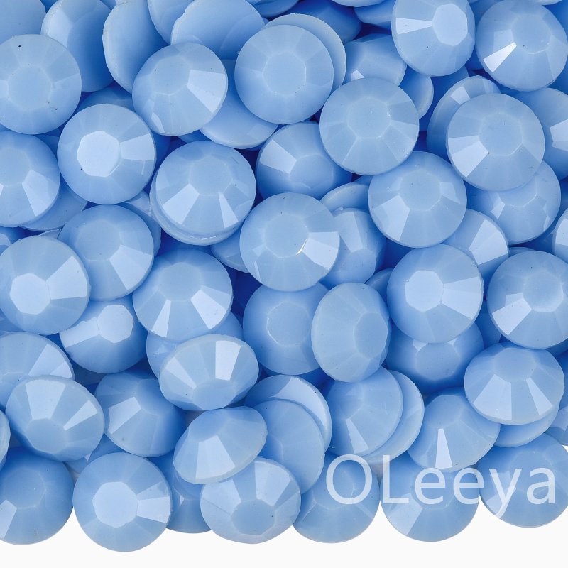 Oleeya Bulk Package Macaron Jelly Solid Rhinestones 3mm-5mm Flatback Non Hot Fix Rhinestones Crystal for Bow Decoration