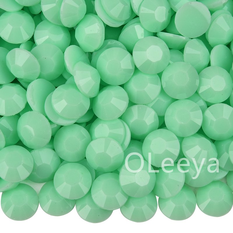 Oleeya Bulk Package Macaron Jelly Solid Rhinestones 3mm-5mm Flatback Non Hot Fix Rhinestones Crystal for Bow Decoration