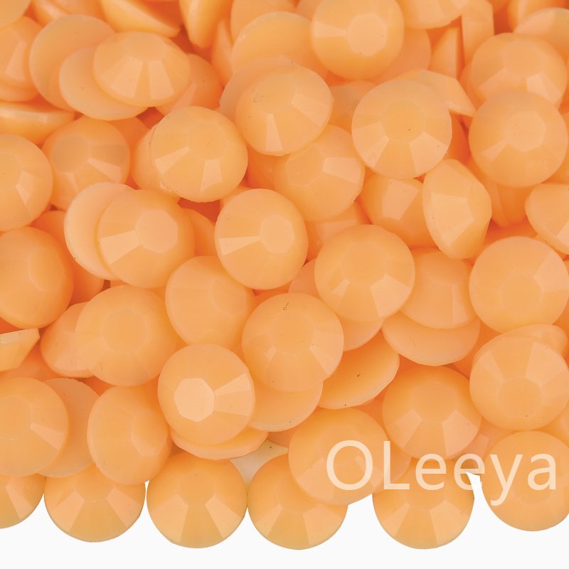 Oleeya Bulk Package Macaron Jelly Solid Rhinestones 3mm-5mm Flatback Non Hot Fix Rhinestones Crystal for Bow Decoration