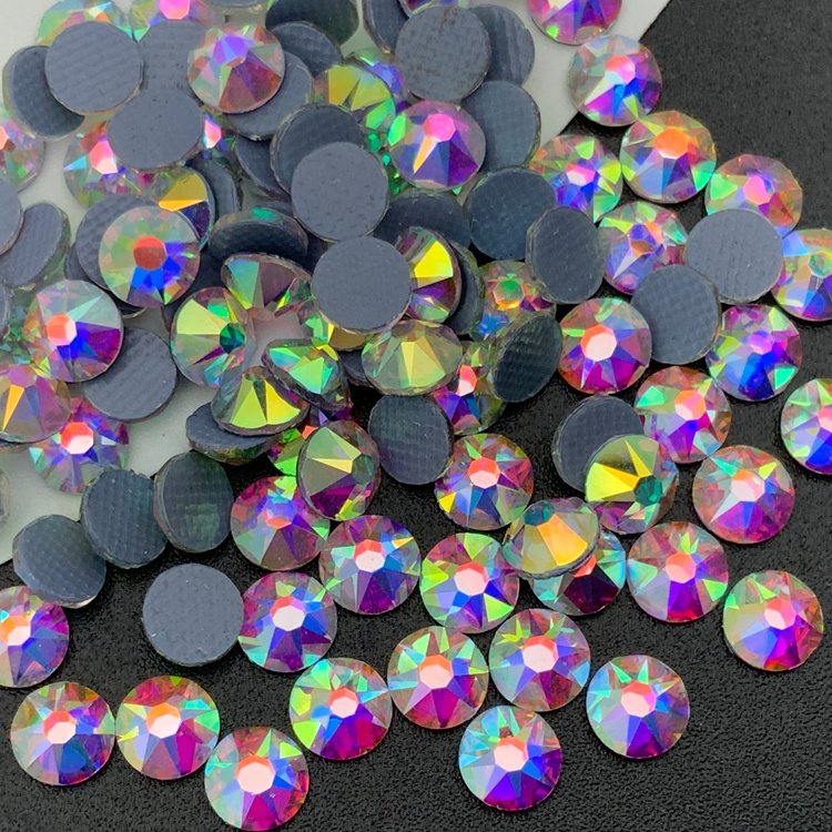 16 facets 5mm rhinestones glass cristal hot fix rhinestone ss20 crystal ab