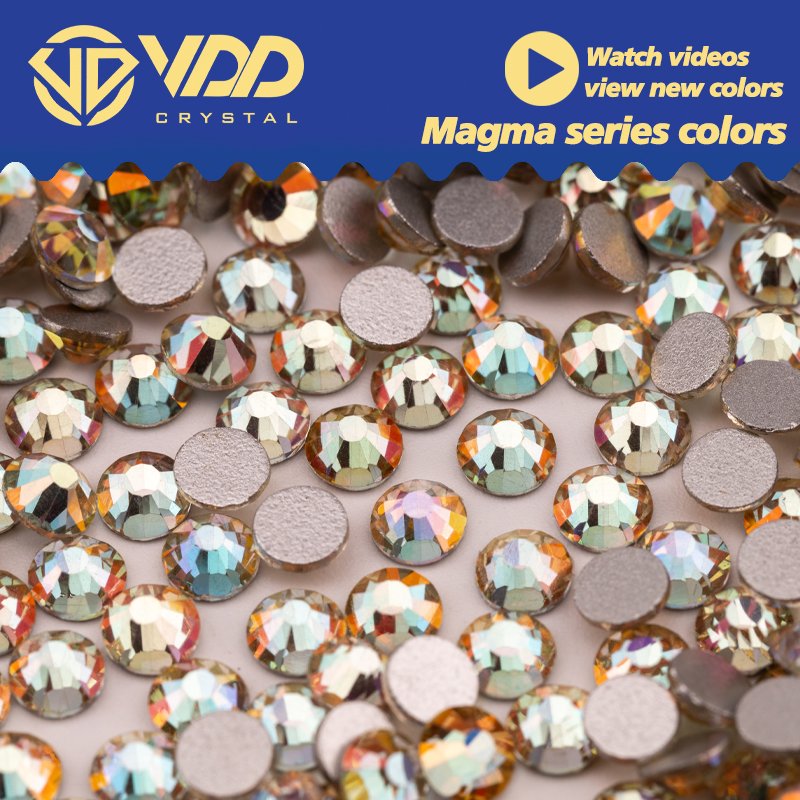 VDD 350 Magma-Moon SS6-SS30 Glass Rhinestones Crystal Flatback Strass Gems Stones Glitter For Nail Art DIY Crafts Decorations