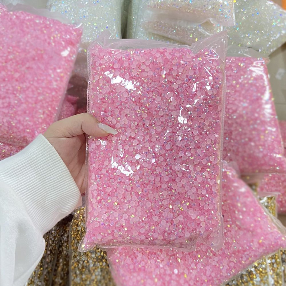 Factory Wholesale 2mm 3mm 4mm 5mm Crystal Stones Resin Stone Strass Flatback Resin Rhinestone For DIY Decoration