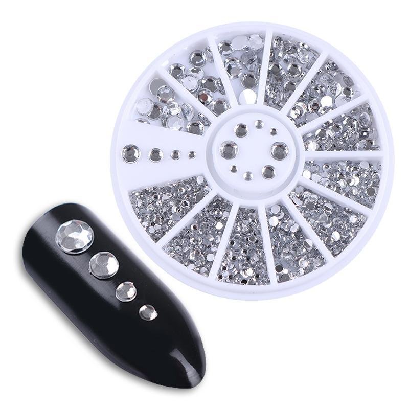 BIN high quality crystal rhinestones for nail art accessory 3d flat bottom nail decoration