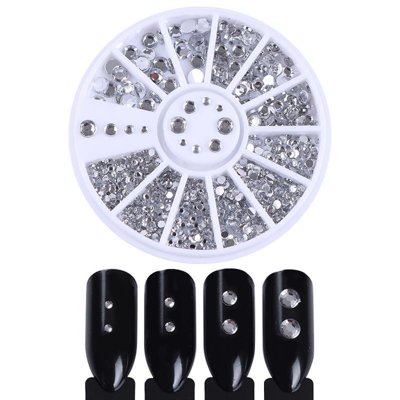 BIN high quality crystal rhinestones for nail art accessory 3d flat bottom nail decoration