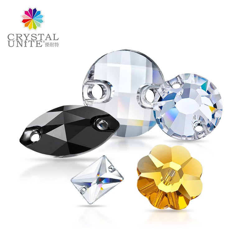 Flat Back Glass Sew-on Stone Bling Strass Crystal Lead-free Rhinestone Rectangle Shape Diamante Gem Beads For Dancing Wear
