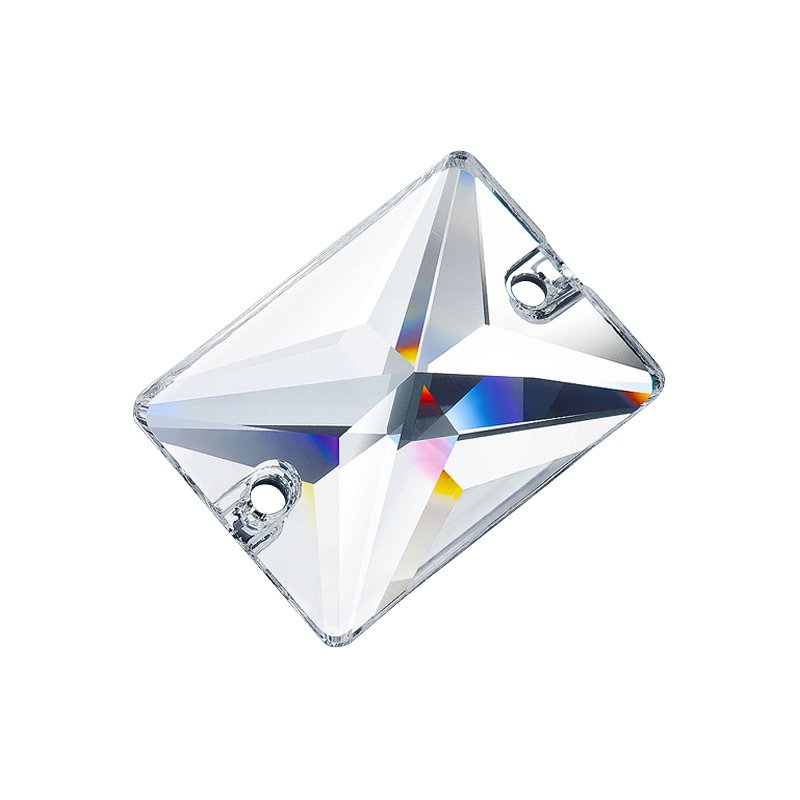 Flat Back Glass Sew-on Stone Bling Strass Crystal Lead-free Rhinestone Rectangle Shape Diamante Gem Beads For Dancing Wear