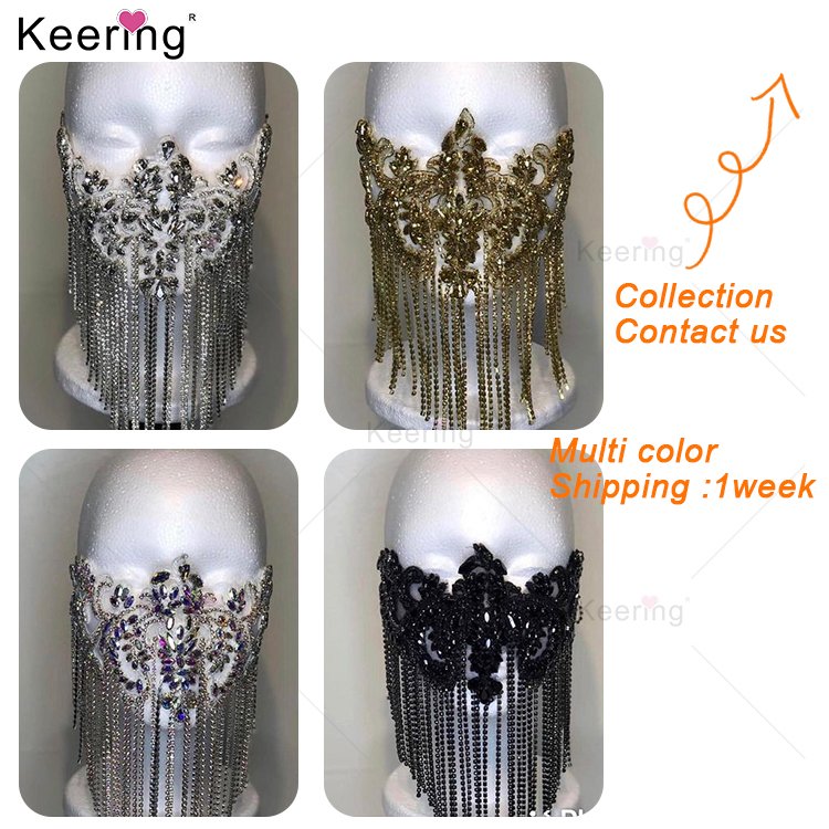 High quality bodice rhinestone applique patch for Bridesmaid wedding dress WDP-289