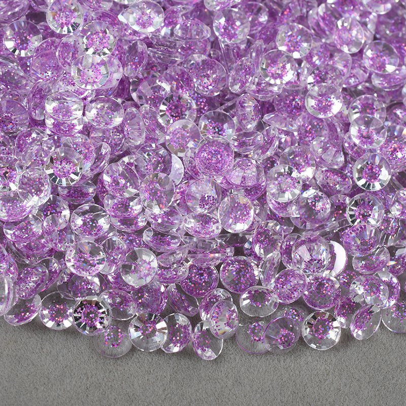 New Design 3mm 4mm 5mm 6mm Glitter Gold Starry Crystal Transparent Stones Non Hotfix Flatback Resin Rhinestones For Dress