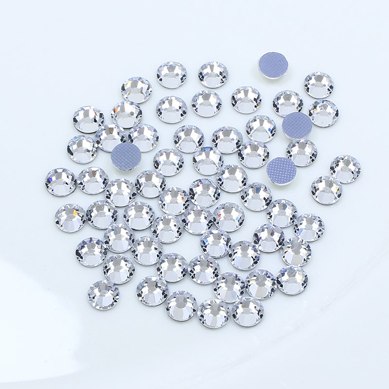 DONGZHOU Crystal Rhinestone Heat Transfer Applique Hotfix Motif Design for Bikini Rhinestones Glass 3 Bags Rhinestones Bulk