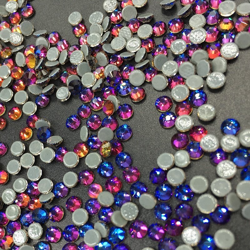 Wholesale Shiny Stone Hotfix Blue Flame Stones Crystal for Clothing Beads Rhinestone