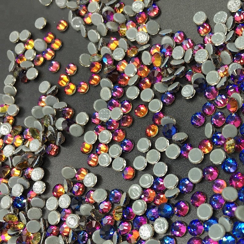 Wholesale Shiny Stone Hotfix Blue Flame Stones Crystal for Clothing Beads Rhinestone