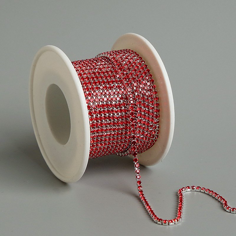 SS4/6/8/10/12/16 Crystal Rhinestones Chains Glass Sew on Trimming DIY Garment Jewelry Accessories Customized Size Color