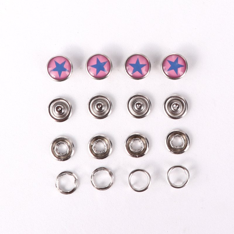 New Fashion High Quality Rhinestone Embellishments Custom Clothing Metal Snap Button