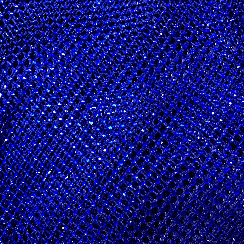 S556 Soft Diamante Rhinestone Mesh Stretch Crystal Fish Net Sparkling Stone Glass Net Fabric