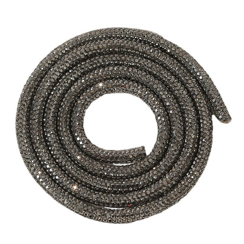 Wholesale 6mm Round 120CM Rhinestone Hoodie Drawstring String for DIY Trouser Hoodie Dress Belt Accessories