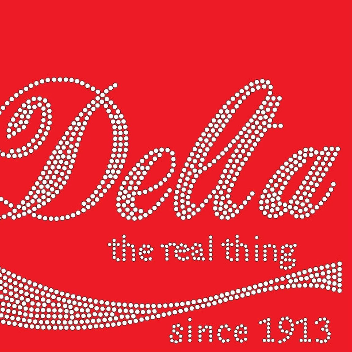 Delta Sorority Iron-on Rhinestud and Rhinestone Transfer Hotfix Customization Rhinestone Transfer Crystal Transfer