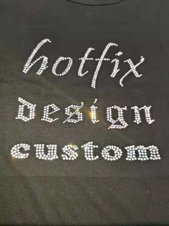 Custom Design Rhinestones Crystal Color bling rhinestones transfer for hoodies and t shirts