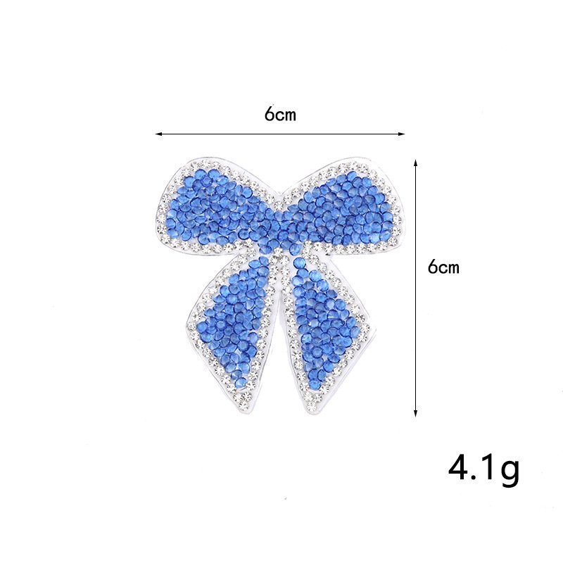 New iron on /self adhesive shiny colorful rhinestone bow knot patch for clothes bag decoration