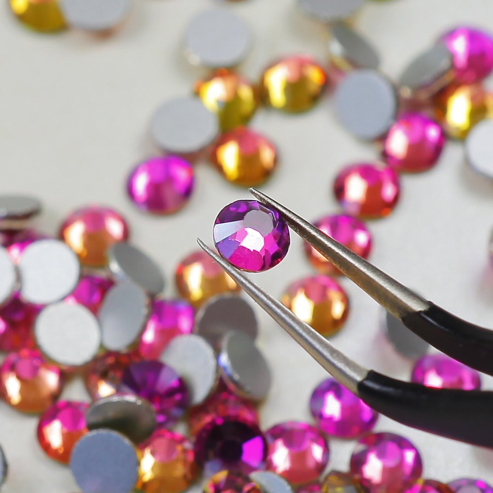 wholesale High Quality Air Rose SS20 Glass Crystal Flatback Non Hotfix Rhinestone For Nail Decoration
